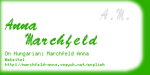 anna marchfeld business card